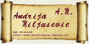 Andrija Miljušević vizit kartica